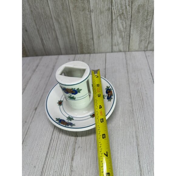 Vtg Op Co Syracuse Canterbury Matchbox Holder Ashtray Flower Decor 4" Tall - Picture 7 of 8